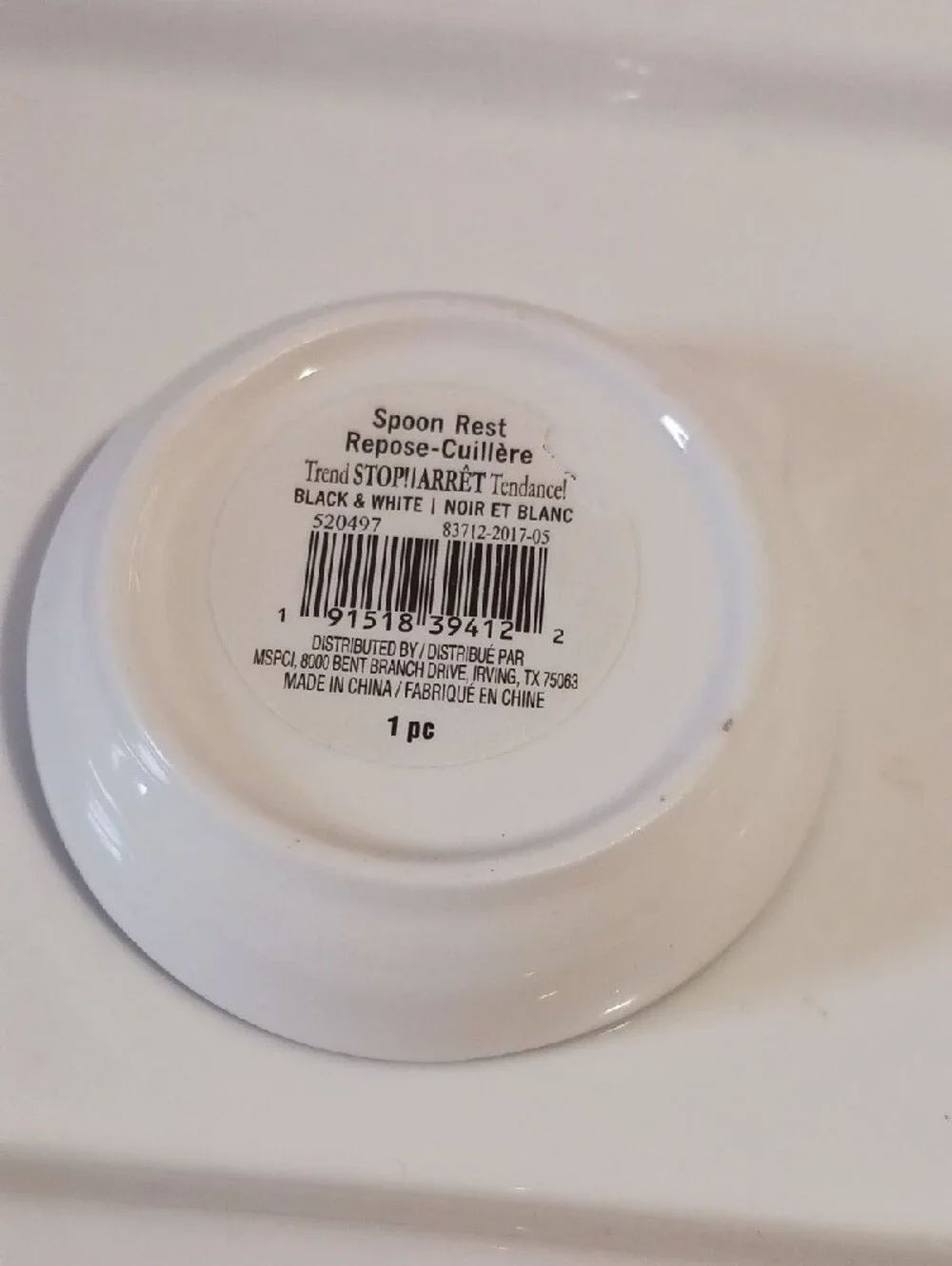 Adorable! What's Cookin' Ceramic Spoon Rest - White